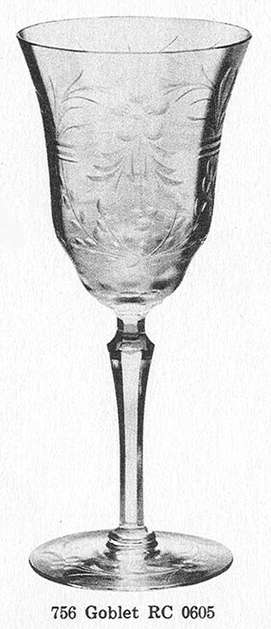 Cut 0605 Water Goblet by Libbey Glass Company-1