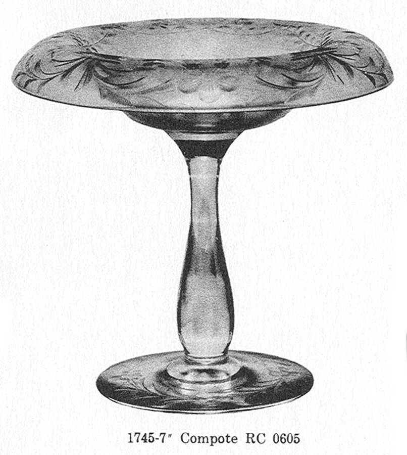 Cut 0605 Flared Compote by Libbey Glass Company-1