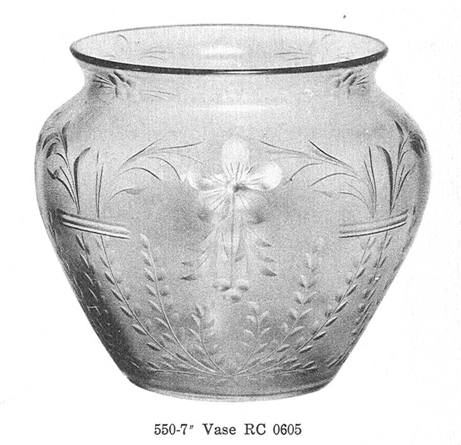 Cut 0605 7" Flower Vase by Libbey Glass Company-1
