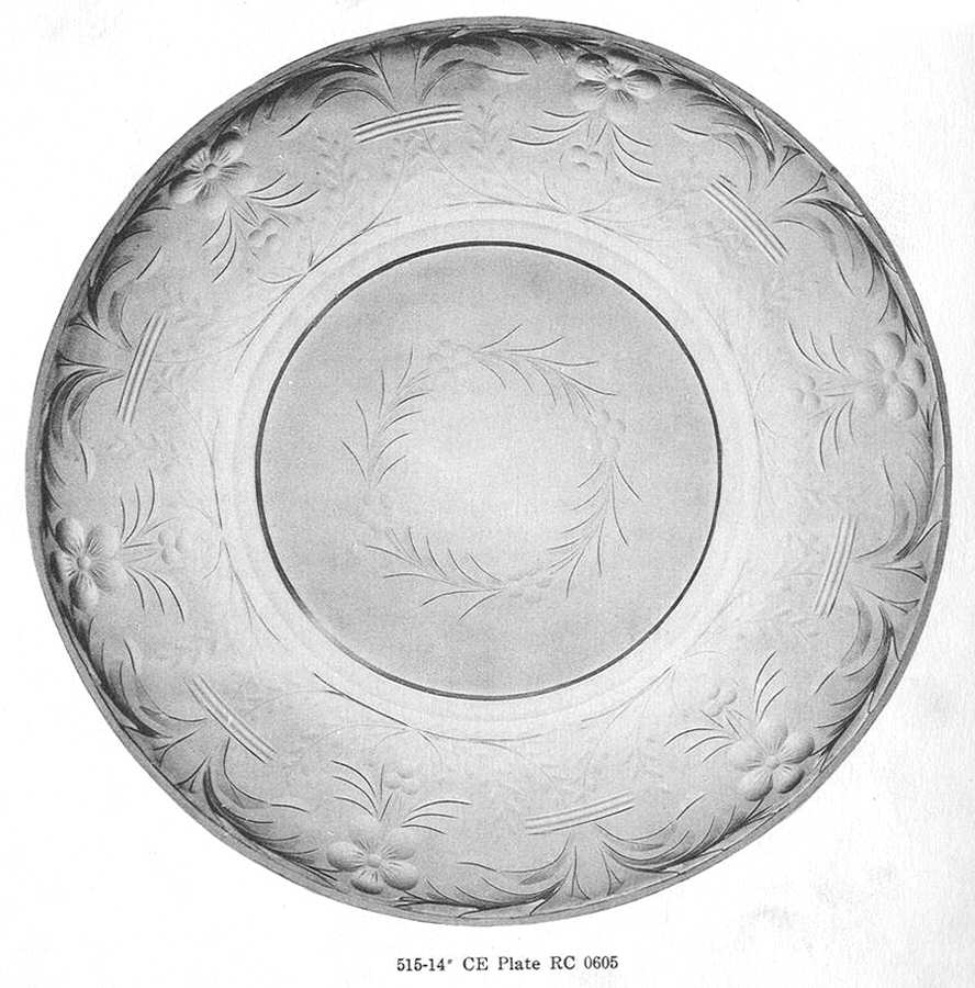 Cut 0605 14" Round Platter by Libbey Glass Company-1