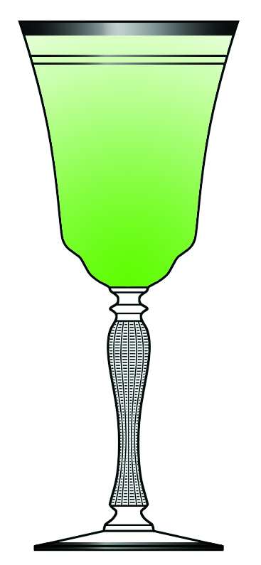 Vesta Green Water Goblet by Libbey Glass Company-1