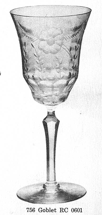 Cut 0601 Water Goblet by Libbey Glass Company-1