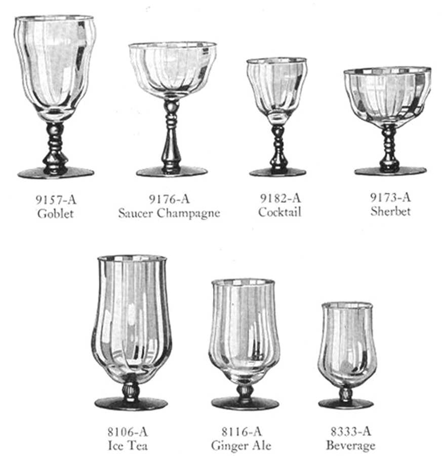 Warwick Amber (Straight Optic) Champagne/Tall Sherbet by Libbey Glass Company-1