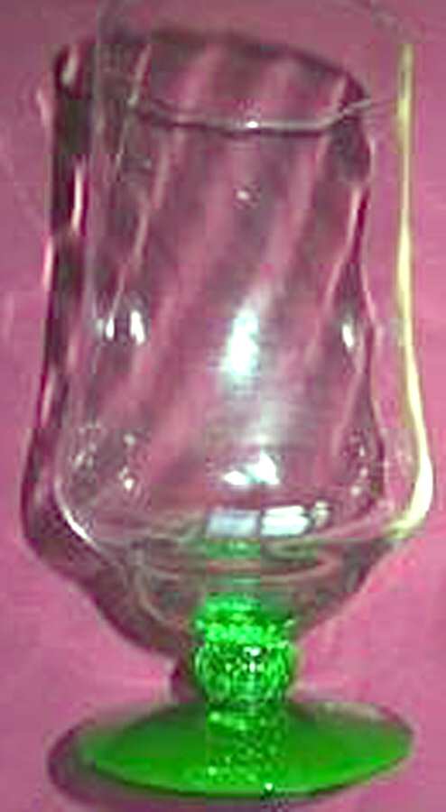 Floridian Green (Venetian Optic) Iced Tea by Libbey Glass Company-1