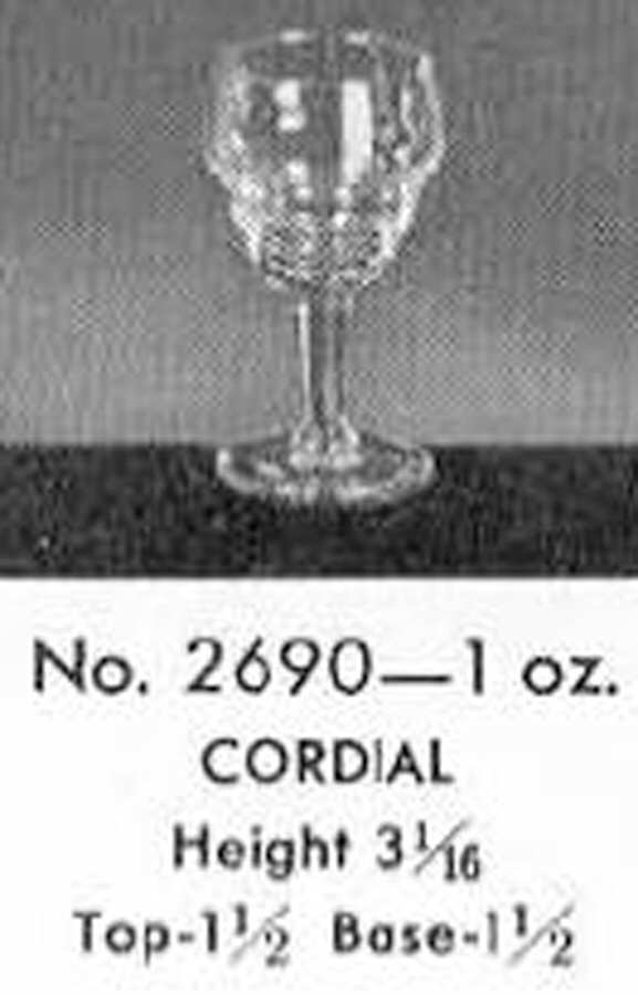 Governor Clinton Clear Cordial Glass by Libbey Glass Company-1