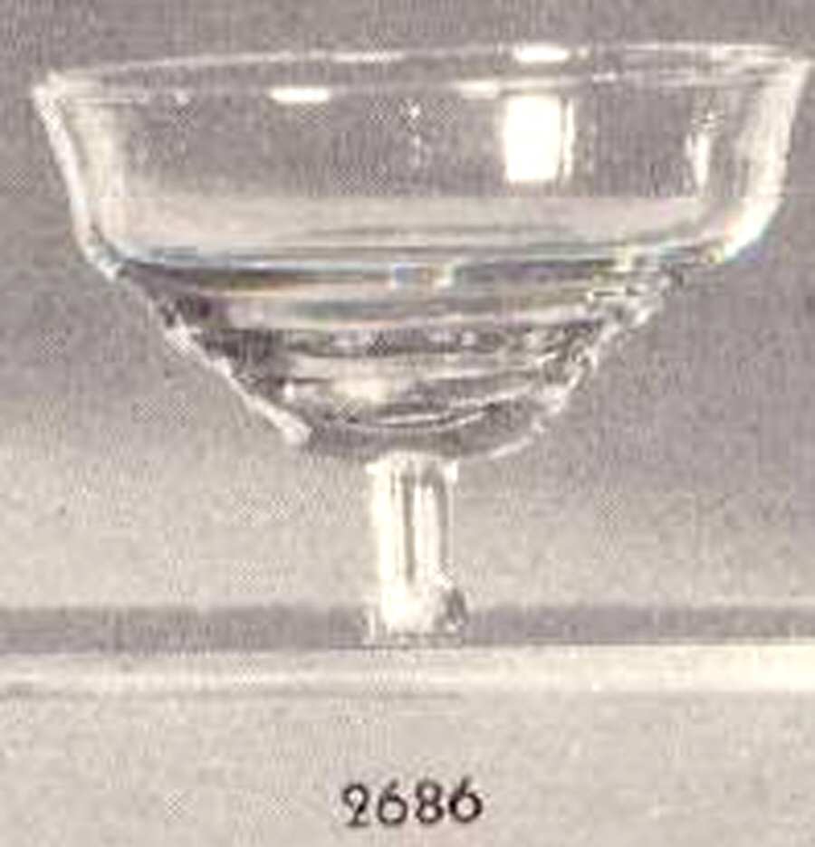 Governor Clinton Clear Sherbet with Metal Holder, Liner Only (Peg) by Libbey Glass Company-1