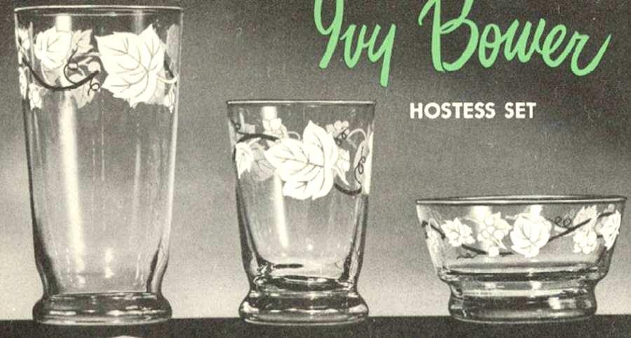Ivy Bower Flat Tumbler by Libbey Glass Company-1