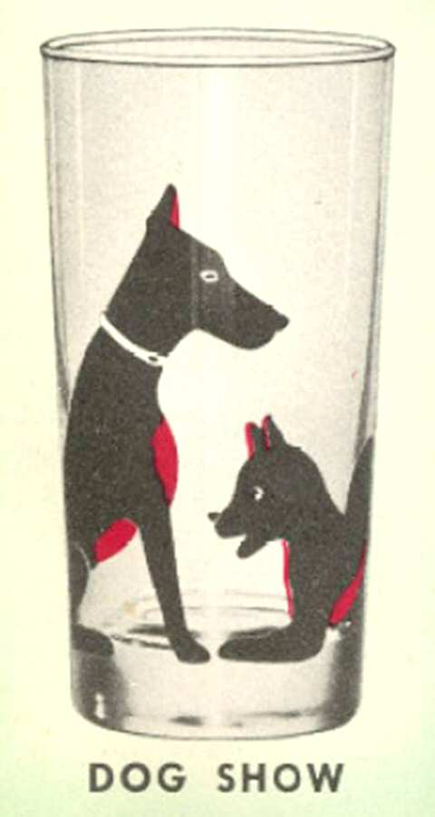 Dog Show Flat Tumbler by Libbey Glass Company-1