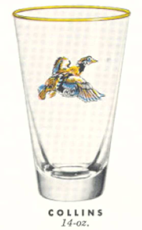 Game Bird Tom Collins Glass by Libbey Glass Company-1
