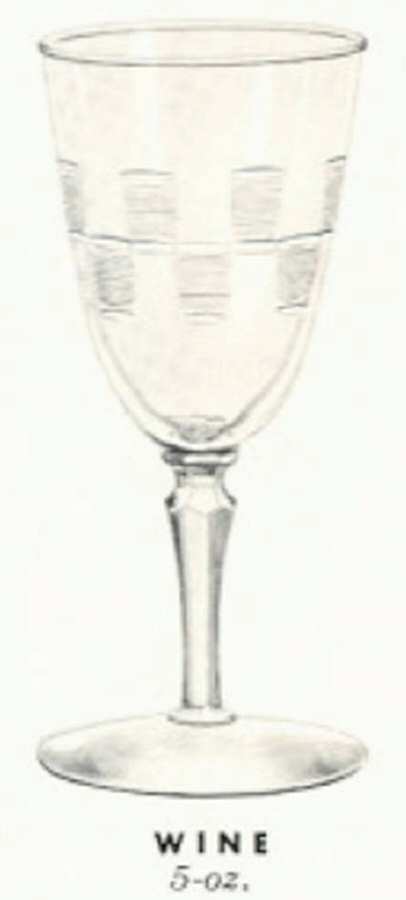 Basket Weave Wine Glass by Libbey Glass Company-1