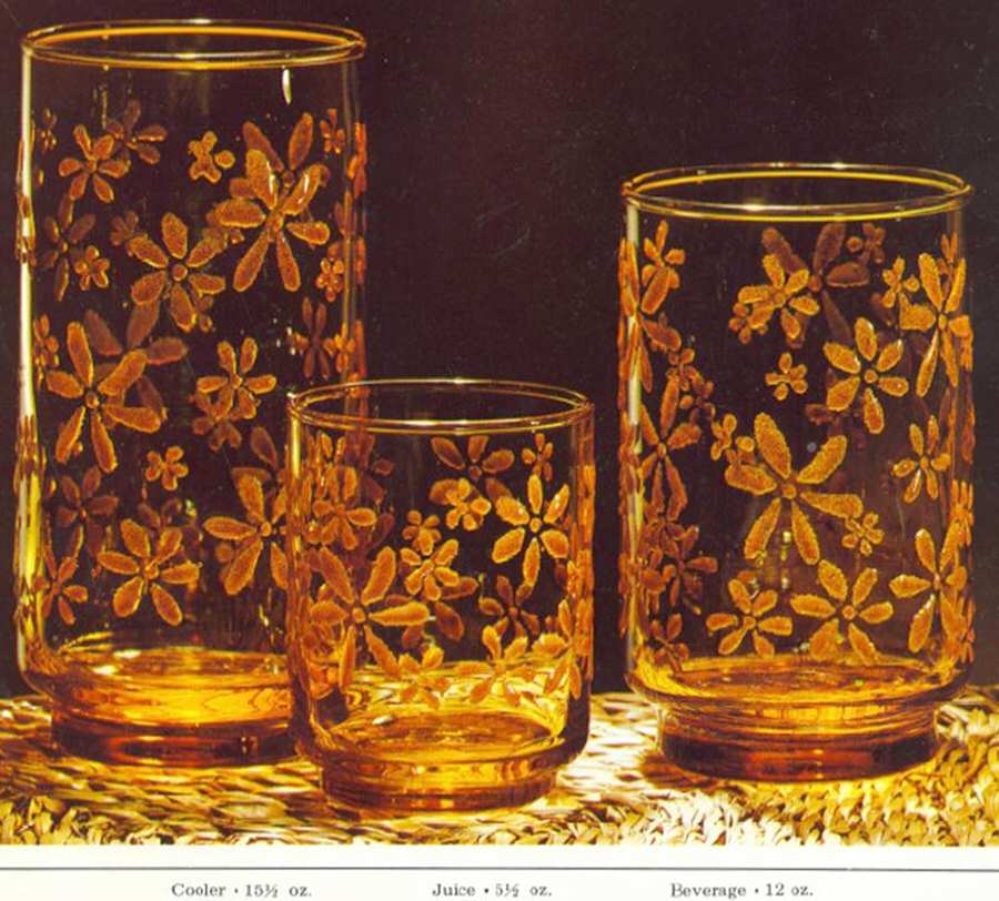 Gold Bouquet Cooler by Libbey Glass Company-1
