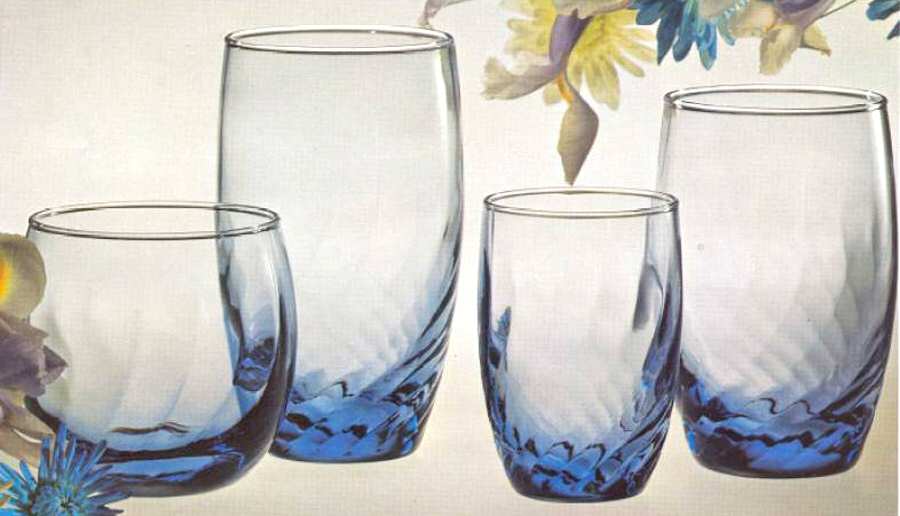 Tiara Bleu Cooler by Libbey Glass Company-1