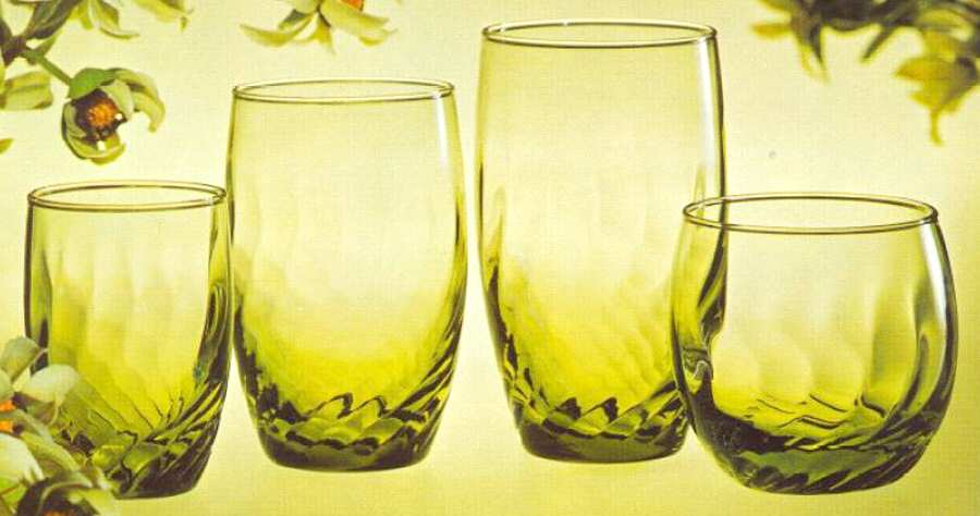 Tiara Olive Green Cooler by Libbey Glass Company-1