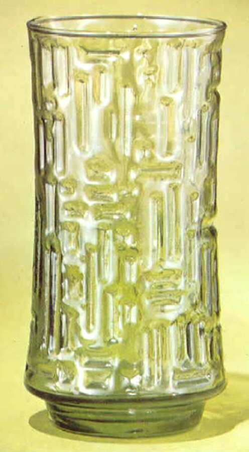 Artica Olive Green Flat Tumbler by Libbey Glass Company-1