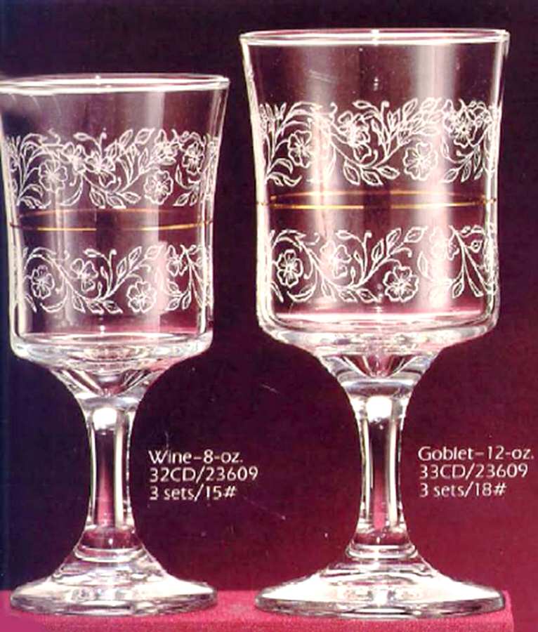 Romance Water Goblet by Libbey Glass Company-1