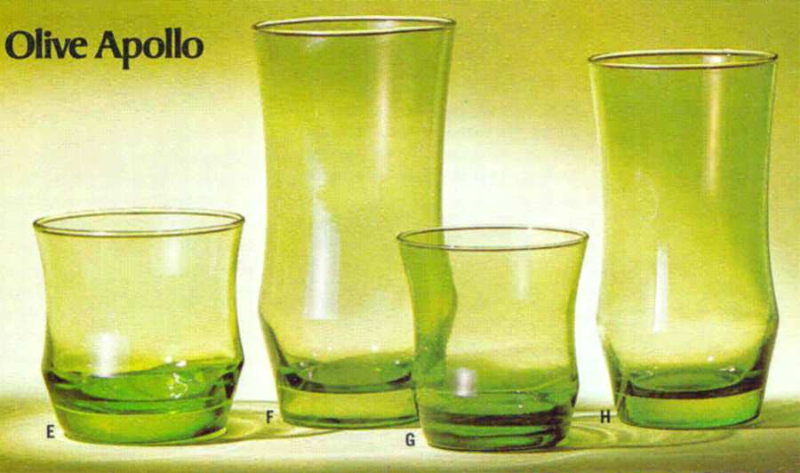 Apollo Olive Green 8 Oz Flat Tumbler by Libbey Glass Company-1