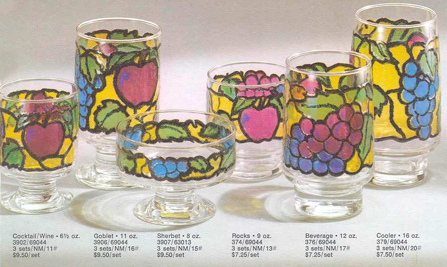 Stained Glass Water Goblet by Libbey Glass Company-1