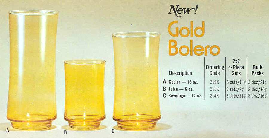 Bolero Gold Cooler by Libbey Glass Company-1