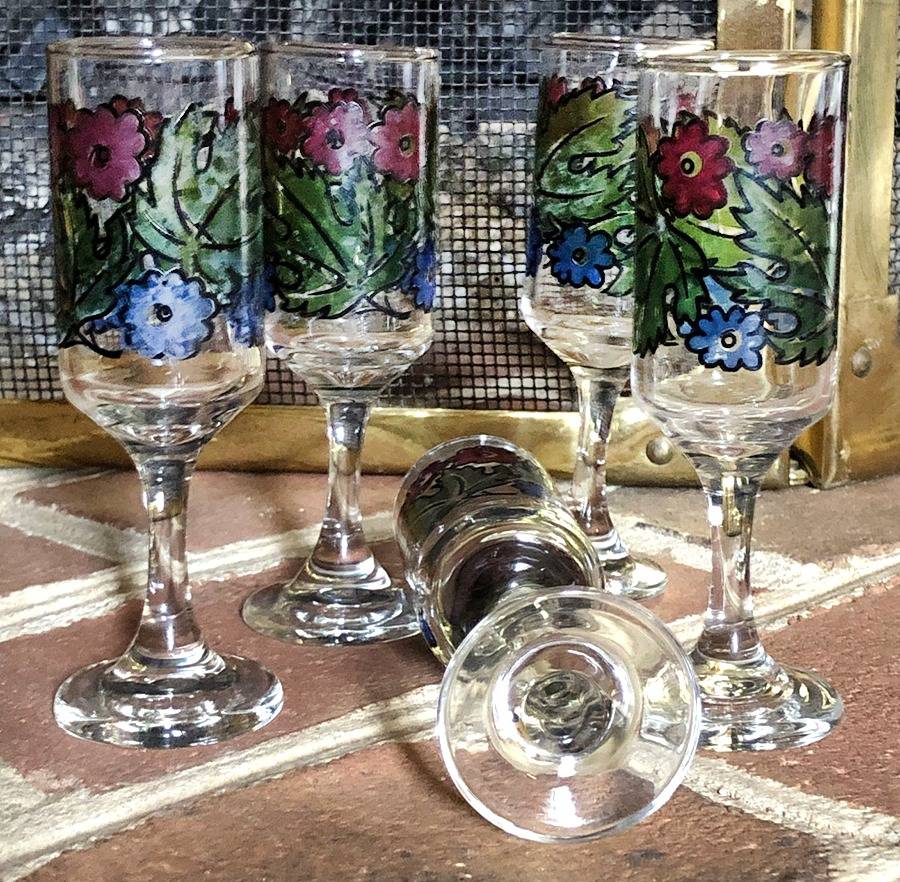 Tiffany Foliage Juice/Wine Glass by Libbey Glass Company-1