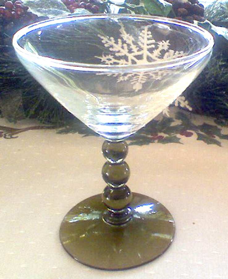 Knob Hill Olive Green Liquor Cocktail by Libbey Glass Company-1