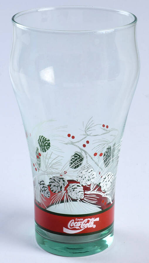 Coca Cola (Christmas) 14 Oz Flat Tumbler by Libbey Glass Company-1