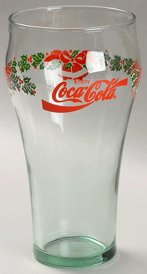 Coca Cola (Christmas) 14 Oz Flat Tumbler by Libbey Glass Company-1