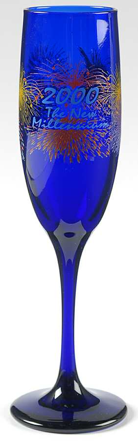 Millenium Cobalt Fluted Champagne by Libbey Glass Company-1