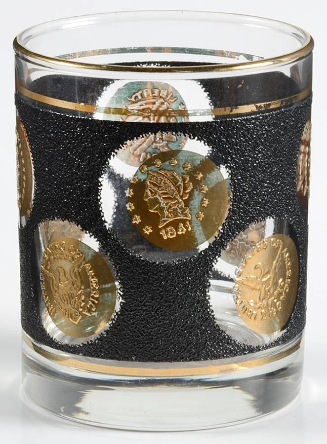 Gold Coins (Gold Band) Old Fashioned by Libbey Glass Company-1