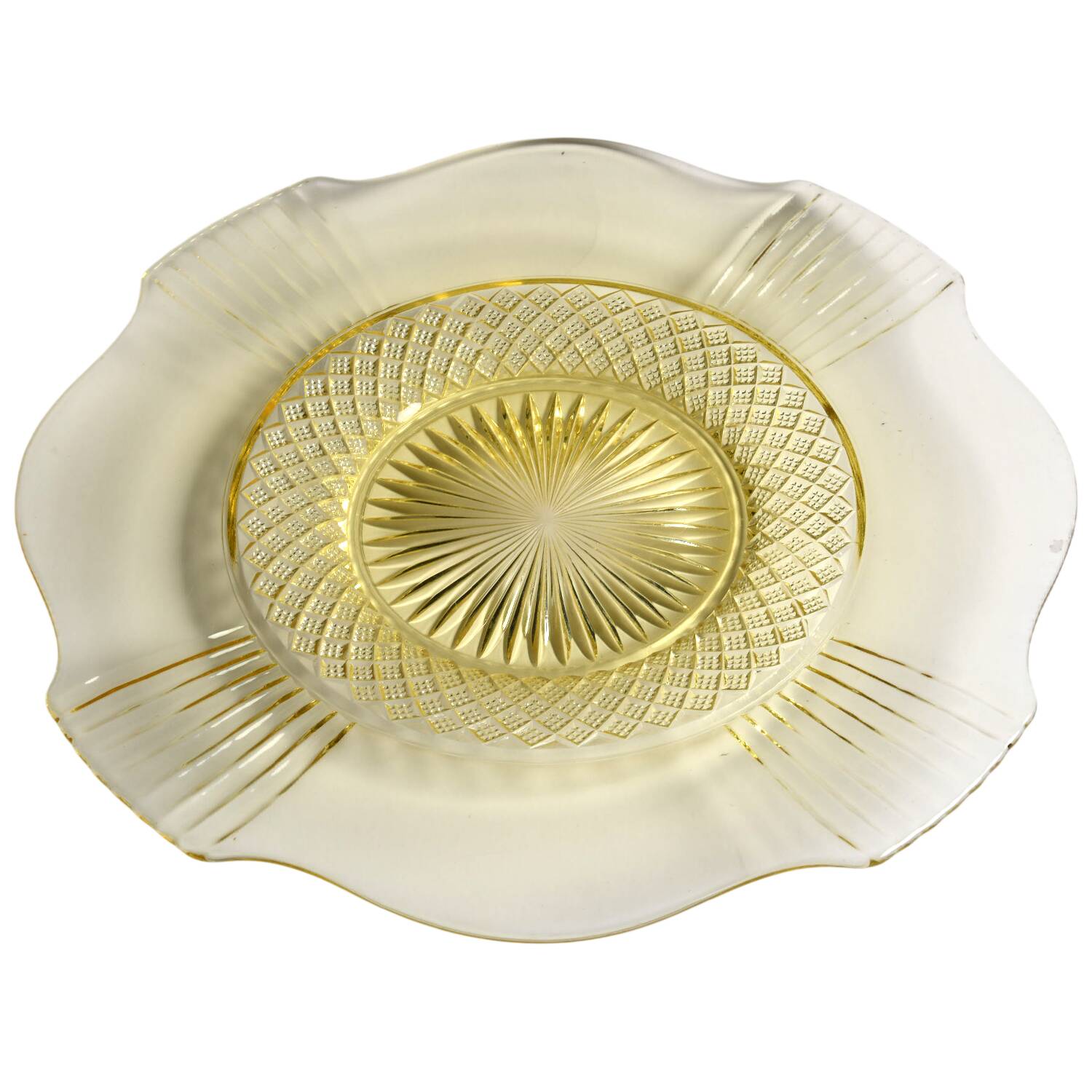 Amy Topaz 12" Sandwich Plate by Lancaster-1