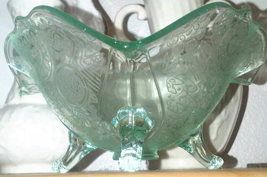 Deco Brocade Green Nut Bowl by Lancaster-1