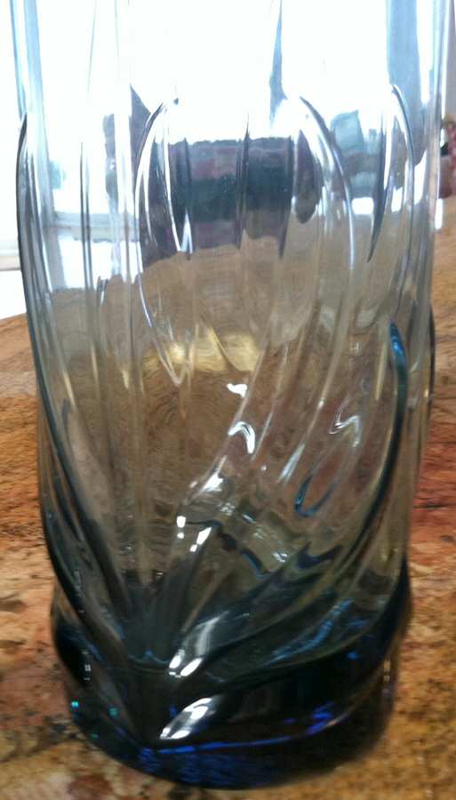 Majesty Peacock Blue Flat Tumbler by Libbey Glass Company-1
