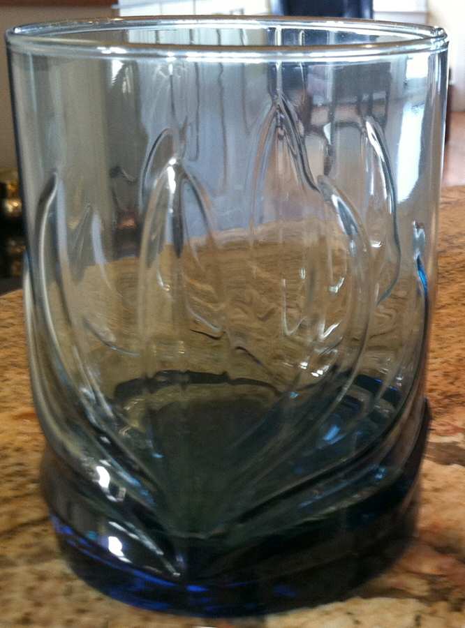 Majesty Peacock Blue Juice Glass by Libbey Glass Company-1