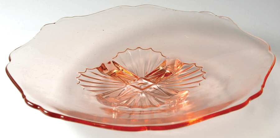 869 Pink Footed Orange Bowl by Lancaster-1