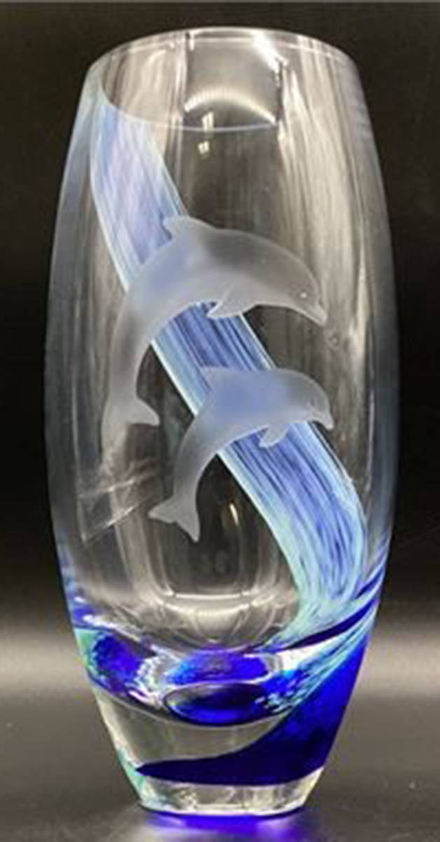 Dolphin Paradise 8" Flower Vase by Lenox-1