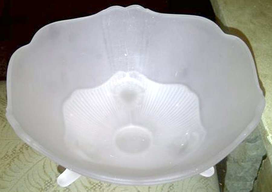 Kay Clear (Frosted) 8" Round 3-Toed Crimped Bowl by Lancaster-1