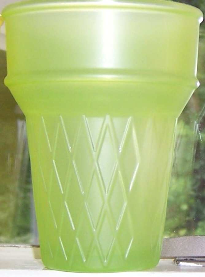 LRS161 Green Flat Tumbler by Libbey Glass Company-1