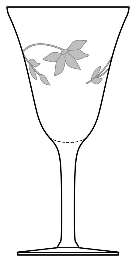 Cut A-117 Water Goblet by Ludwik Glass Company-1