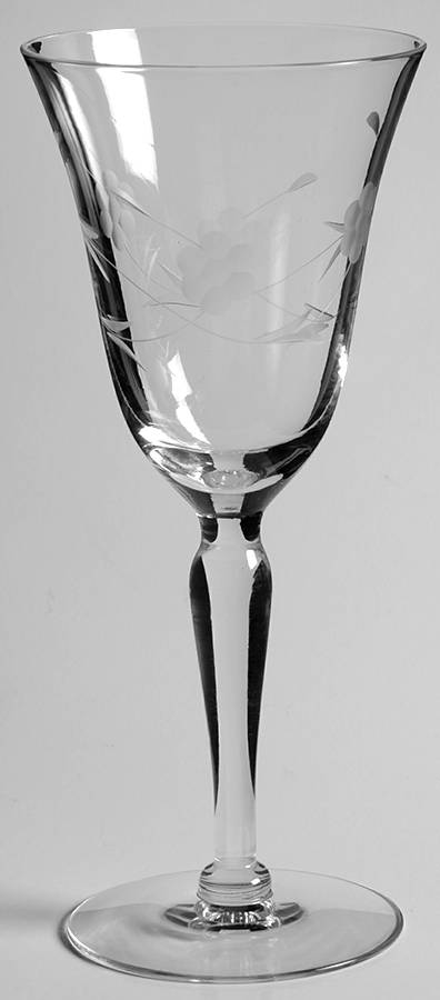 Cut A-119 Water Goblet by Ludwik Glass Company-1