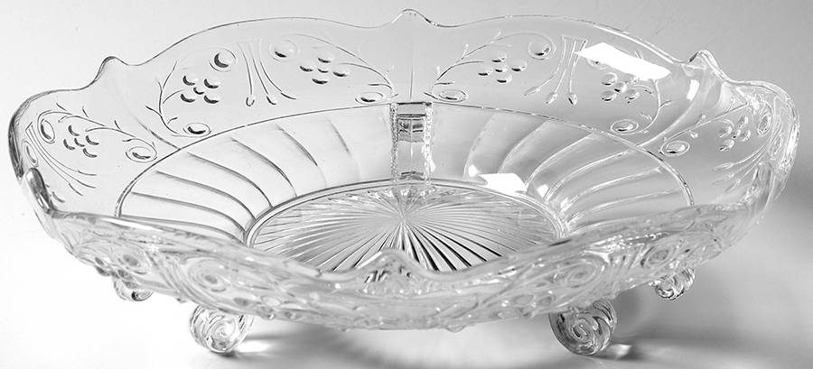 Bangle Clear 10" Footed Shallow Round Bowl by Lancaster-1