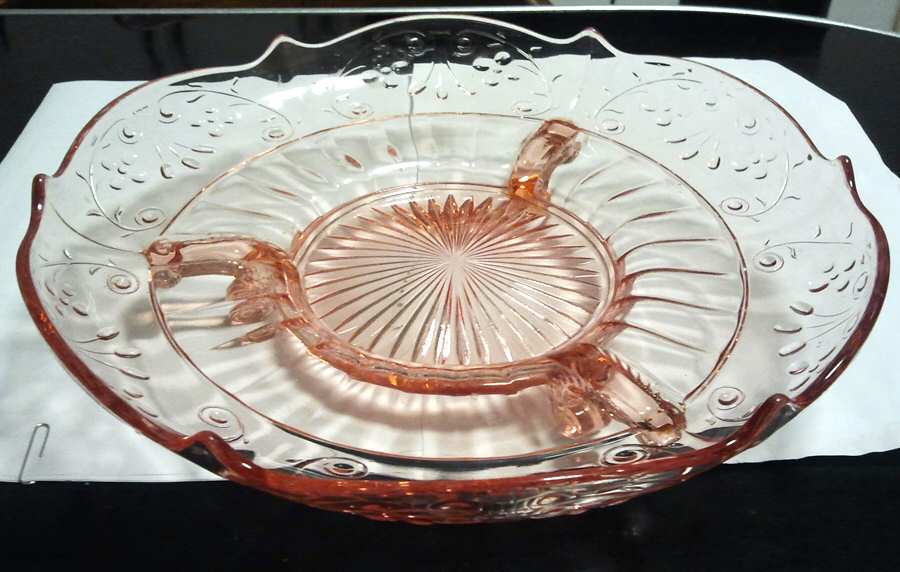 Bangle Rose 10" Footed Shallow Round Bowl by Lancaster-1