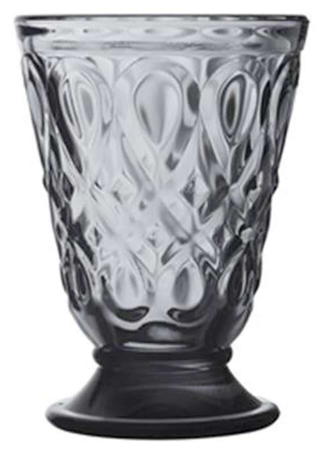 Lyonnais Anthracite Grey Footed Tumbler by La Rochere-1