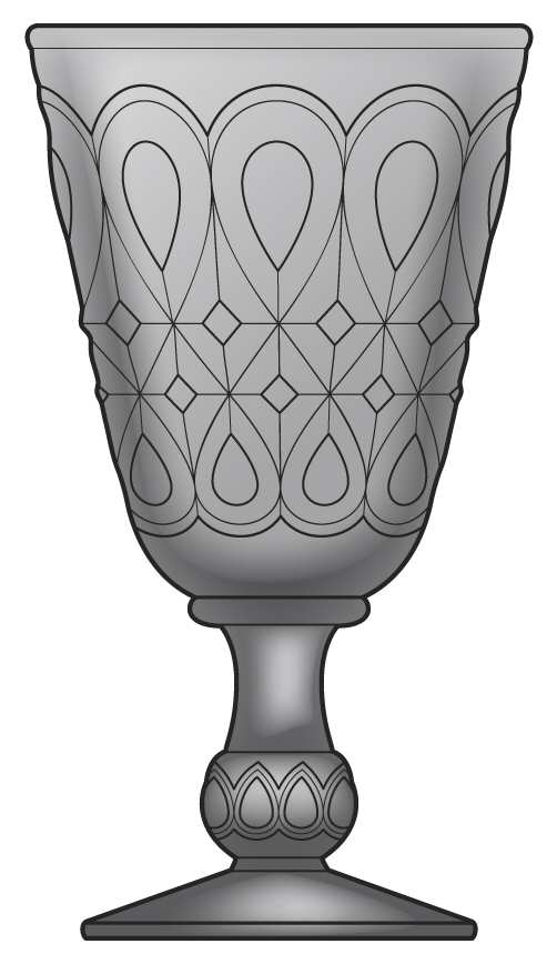 Lyonnais Anthracite Grey Wine Glass by La Rochere-1