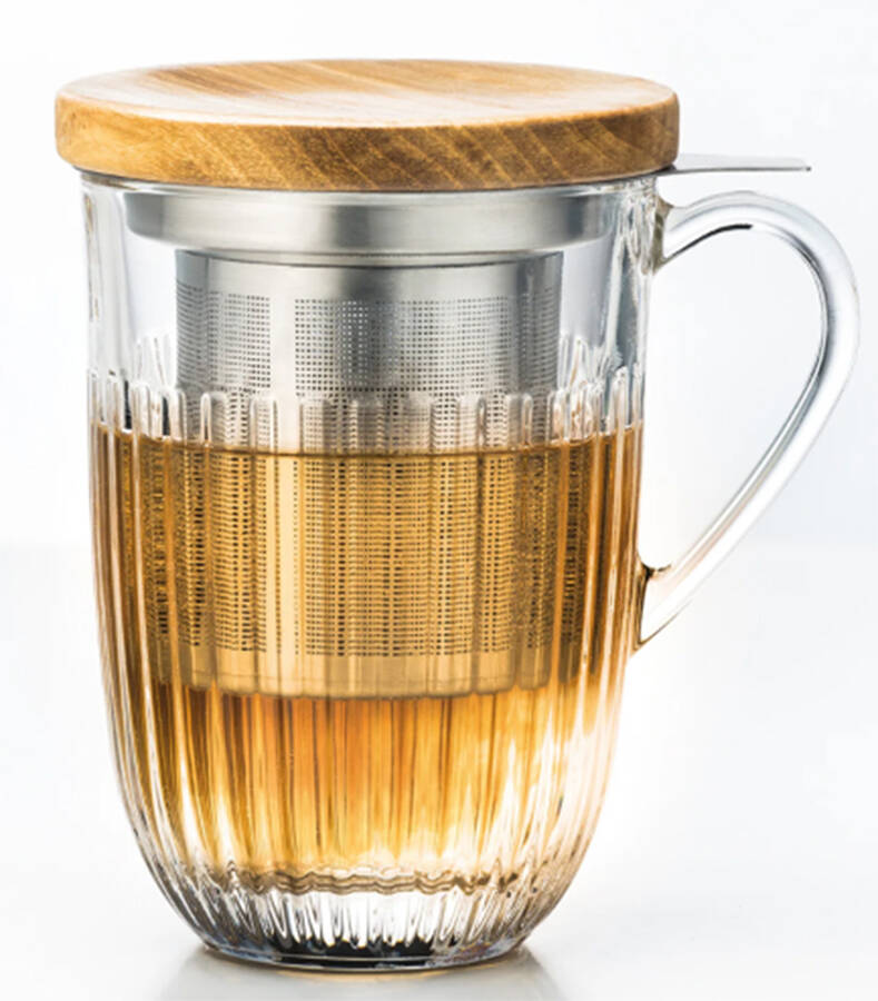 Ouessant Mug & Wood Lid with Infuser by La Rochere-1