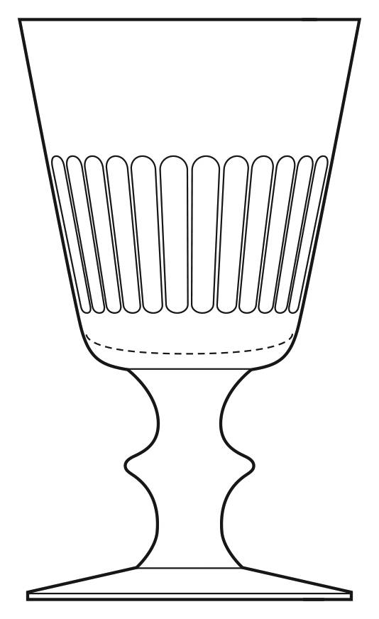 Antoine Panels Water Goblet by La Rochere-1