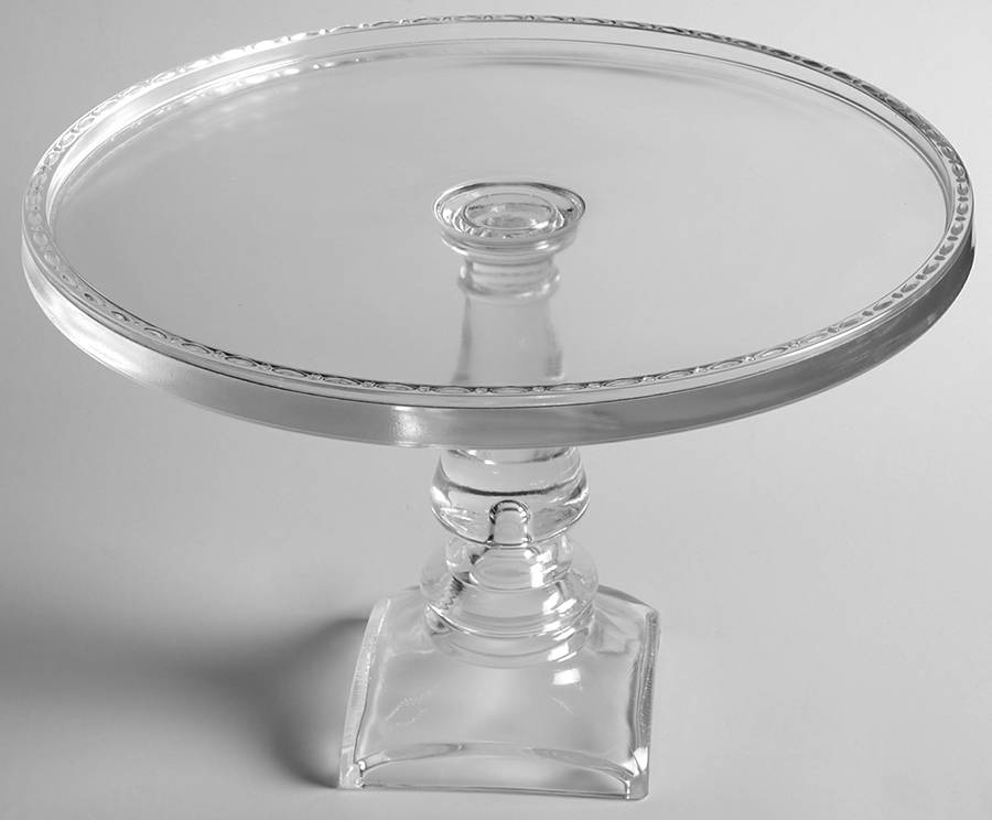 Giftware 10" Diameter Pedestal Cake Stand No Dome by Longaberger Glass-1