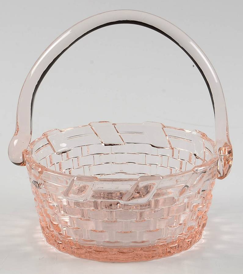 Giftware 6" Handled Basket by Longaberger Glass-1
