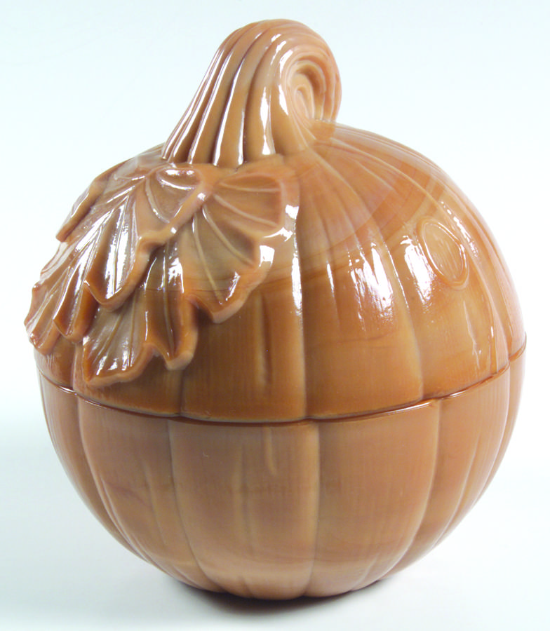 Giftware Pumpkin Candy Jar & Lid by Longaberger Glass-1