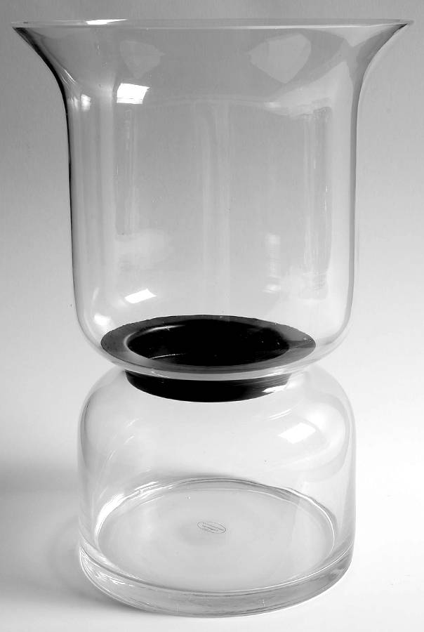 Giftware 12" Fill It Hurricane & Metal Plate by Longaberger Glass-1