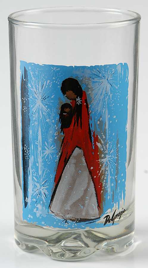 Southwest Children Christmas 10 Oz Flat Tumbler by Libbey Glass Company-1