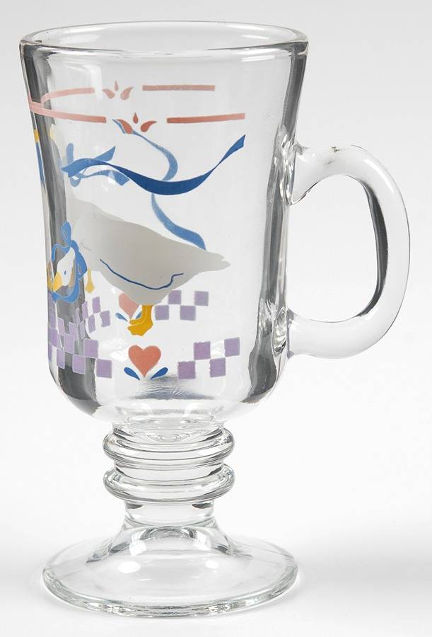 Country Geese Pink Heart Mug by Libbey Glass Company-1